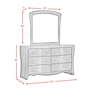 Jenny Dresser & Mirror Set