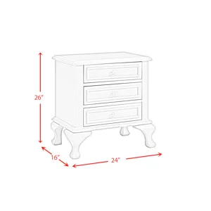 Jesse Nightstand in Grey (3A packing)