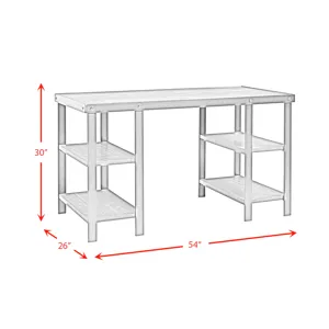 Jolene Desk W/White Marble Paper Top