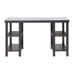 Jolene Desk W/White Marble Paper Top