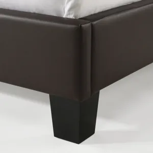Julesburg Corner Twin Bed in Brown PU