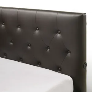 Julesburg Corner Twin Bed in Brown PU