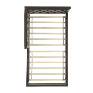 Julesburg Corner Twin Bed in Brown PU