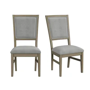 Karina Dining Side Chair with Grey Velvet in Natural (2 Per Carton)