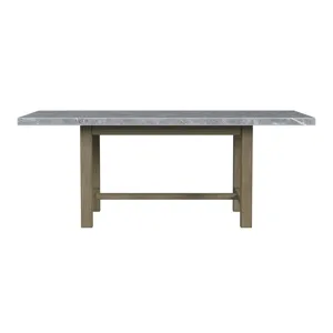 Karina Dining Table with Grey Faux Marble in Natural