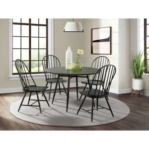 Keenan Round Dining Table in Black