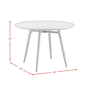 Keenan Round Dining Table in Black