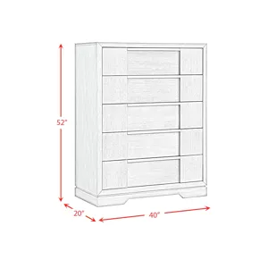 Kelis 5-Drawer Chest in Grey