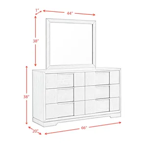 Kelis Dresser and Mirror Set in Grey