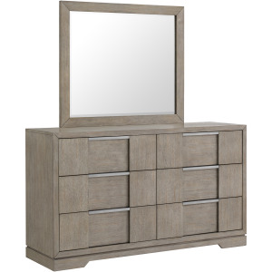 Kelis Dresser and Mirror Set in Grey