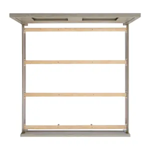 Kelis King Panel Bed with LED in Grey