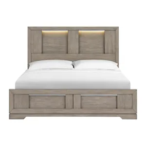 Kelis King Storage Bed with LED in Grey