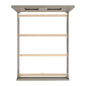 Kelis Queen Panel Bed with LED in Grey