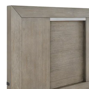 Kelis King Panel Bed with LED in Grey