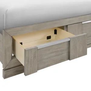 Kelis Queen Storage Bed with LED in Grey