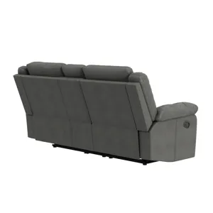 Keystone Motion Loveseat with Console in Grey