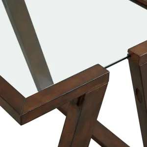 Kieran Rectangular End Table in Dark Espresso