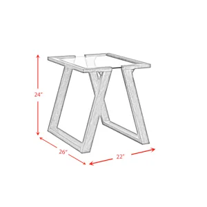 Kieran Rectangular End Table in Dark Espresso