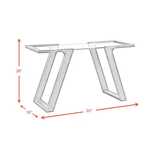 Kieran Rectangular Sofa Table in Dark Espresso