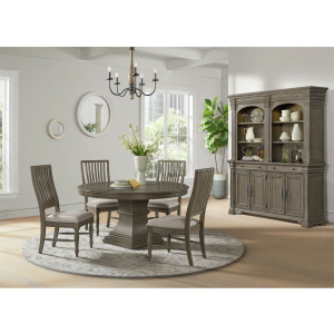 King Court Kings Court Round Dining Table in Grey