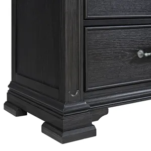 Kings Court 1 Door and 7-Drawer Chest in Black