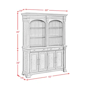 King Court Kings Court China Cabinet in Grey