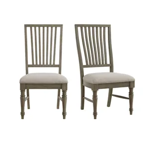 King Court Kings Court Dining Side Chair with Taupe Fabric in Grey (2 Per Carton)
