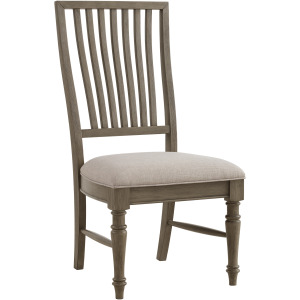 King Court Kings Court Dining Side Chair with Taupe Fabric in Grey (2 Per Carton)
