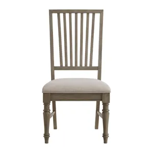 King Court Kings Court Dining Side Chair with Taupe Fabric in Grey (2 Per Carton)