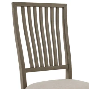 King Court Kings Court Dining Side Chair with Taupe Fabric in Grey (2 Per Carton)