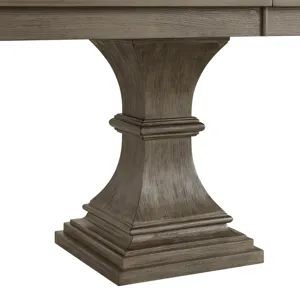 King Court Kings Court Rectangular Dining Table with 18\" Leaf in Grey