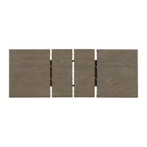 King Court Kings Court Rectangular Dining Table with 18\" Leaf in Grey