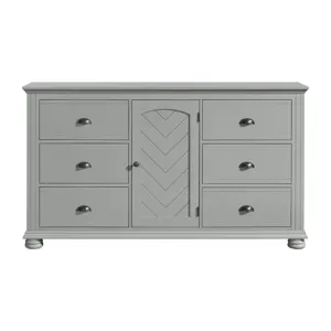 Kona 6-Drawer Dresser in Grey