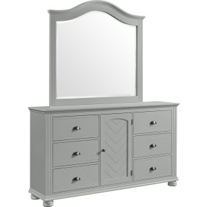 Kona Dresser and Mirror Set in Grey
