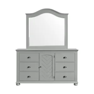 Kona Dresser and Mirror Set in Grey