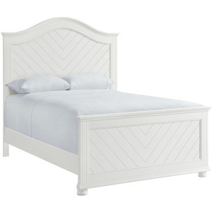 Kona Full Panel Bed in White