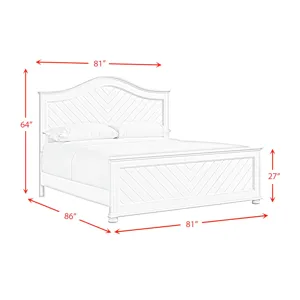 Kona King Panel Bed in Grey