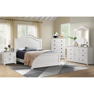 Kona Full Panel Bed in White
