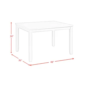 Kona Rectangular Dining Table in White