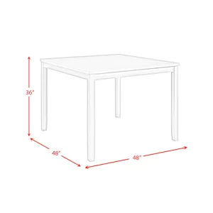 Kona Square Counter Table in White