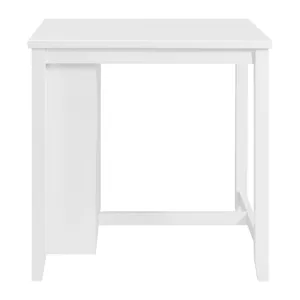 Kona Storage Counter Table with Shelving in White