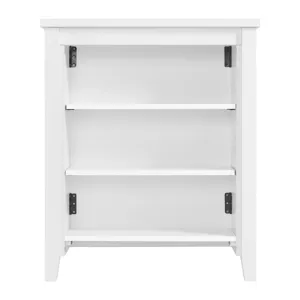 Kona Storage Counter Table with Shelving in White
