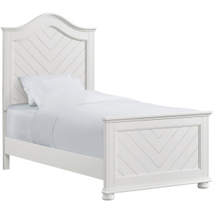Kona Twin Panel Bed in White