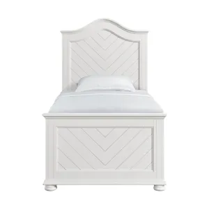 Kona Twin Panel Bed in White