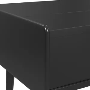 Lanette Coffee Table with White Marble and Lift-Top in Black