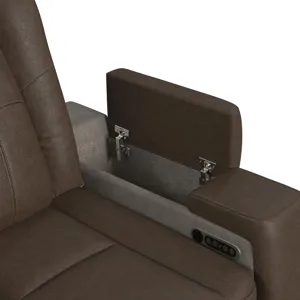 Lantana Power Motion Sofa with Power Headrest, Led, DDT, reading light and PWS in Rocky Brown/Grey