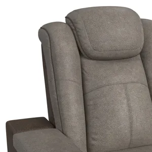 Lantana Power Motion Lift Chair with Wireless Charger and Cup Holder in Rocky Grey/Brown