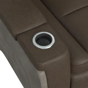 Lantana Power Motion Recliner with Power Headrest, Led, wireless charger and Cup holder in Rocky Bro