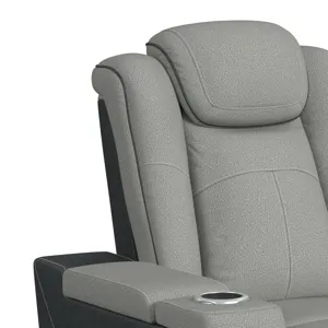 Lantana Power Motion Recliner with Power Headrest, Led, wireless charger and Cup holder in Rocky Cem