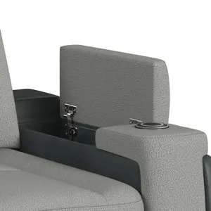 Lantana Power Motion Recliner with Power Headrest, Led, wireless charger and Cup holder in Rocky Cem